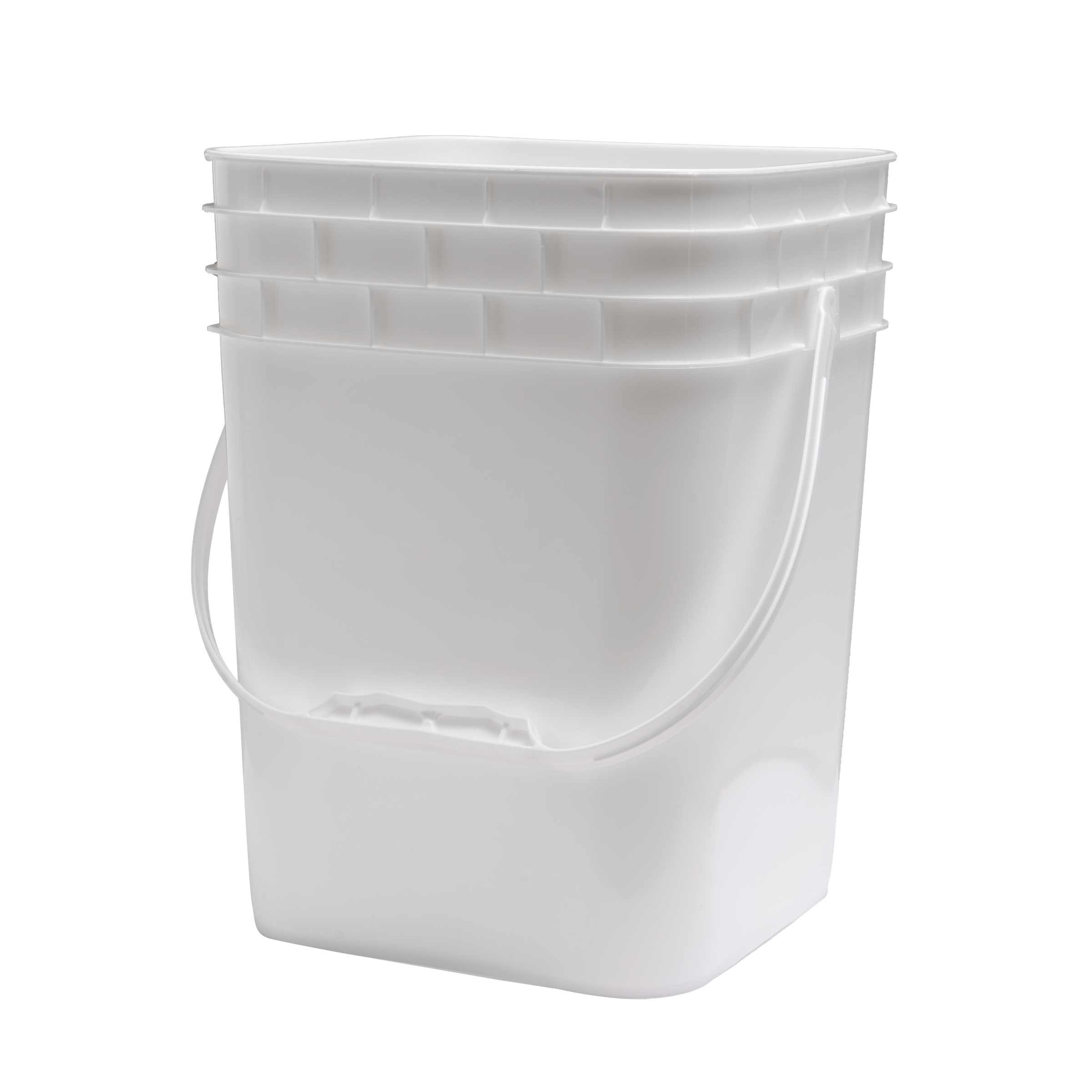 2 Gallon Bucket Pail With Lid & Handle White PP. Plastic BPA Free Food  Grade Multi Purposes Square Storage Container Tear Tab Lid And Galvenized  Steel